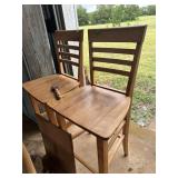 Pair of Wooden bar chairs