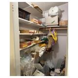 Misc contents of sewing room closet