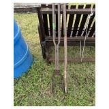 Post Hole digger and Iron post hole punch