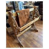 Wooden quilt rack