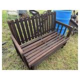Wooden glider bench