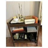Rolling cart w/ misc items