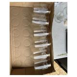 Gold rim. etched glass glasses