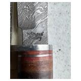 Whiteail Cutlery knife w/leather sleeve