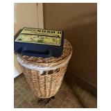 Tall wicker basket