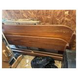 Twin wooden bed