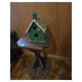 Table and birdhouse