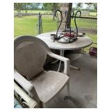 Outdoor table and chair