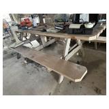 Wooden picnic table