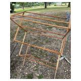 Folding wooden clothes dryer