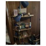 Corner shelf w/misc items
