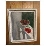 Framed hand painting