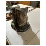 Chalk Owls bookends