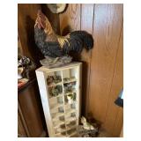 MIsc chicken decor w/shelf
