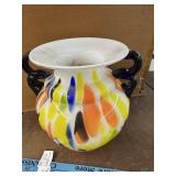 Colorful  vase w/handles
