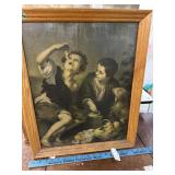 Framed Pastry Eaters oil painting