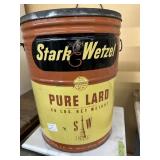 Large Stark Wetzel Pure Lard tin
