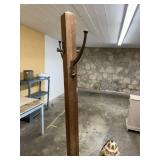 Wooden coat rack
