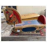 Wooden rocking horse