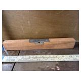 Wooden level, bubble intact