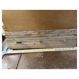 Wooden peg coat shelf