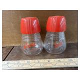 Red top shakers set