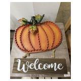 Metal Welcome sign