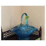 Large Blue glass basket