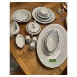 Silver rim Noritake dishes