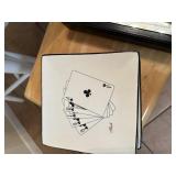 Poker game snack plates
