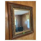Antique wood frame mirror