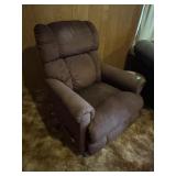 Brown cloth recliner