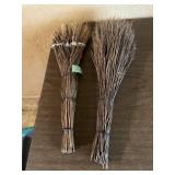 Pair of Straw whisk brooms