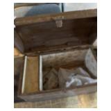 Wooden round top trunk