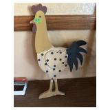Wooden chicken decor