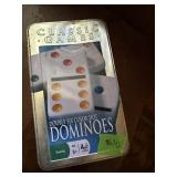 Dominos set in tin