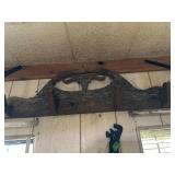 Wooden Longhorn coat rack