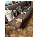 Brown retro style couch