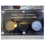 2 Swisher County 1976 BiCentennial medallions