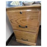 Oak file cabinet