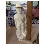 Glazed Canadian figurine-head removes
