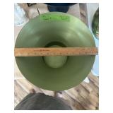 MId Century Alum, green bowl