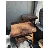 Pair of Wicker tables
