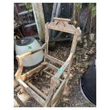 Antique wood frame chair