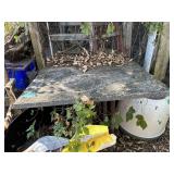 Marble?top outdoor table