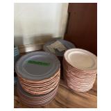 Loneoak & Co USA Blue glazed ceramic Dinner plates