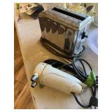 Old mixer, toaster