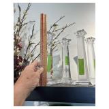 Pair of Crystal glass candleholders