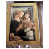 Wooden-back, beautiful frame Mother w/children