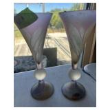 Satin glass stemware